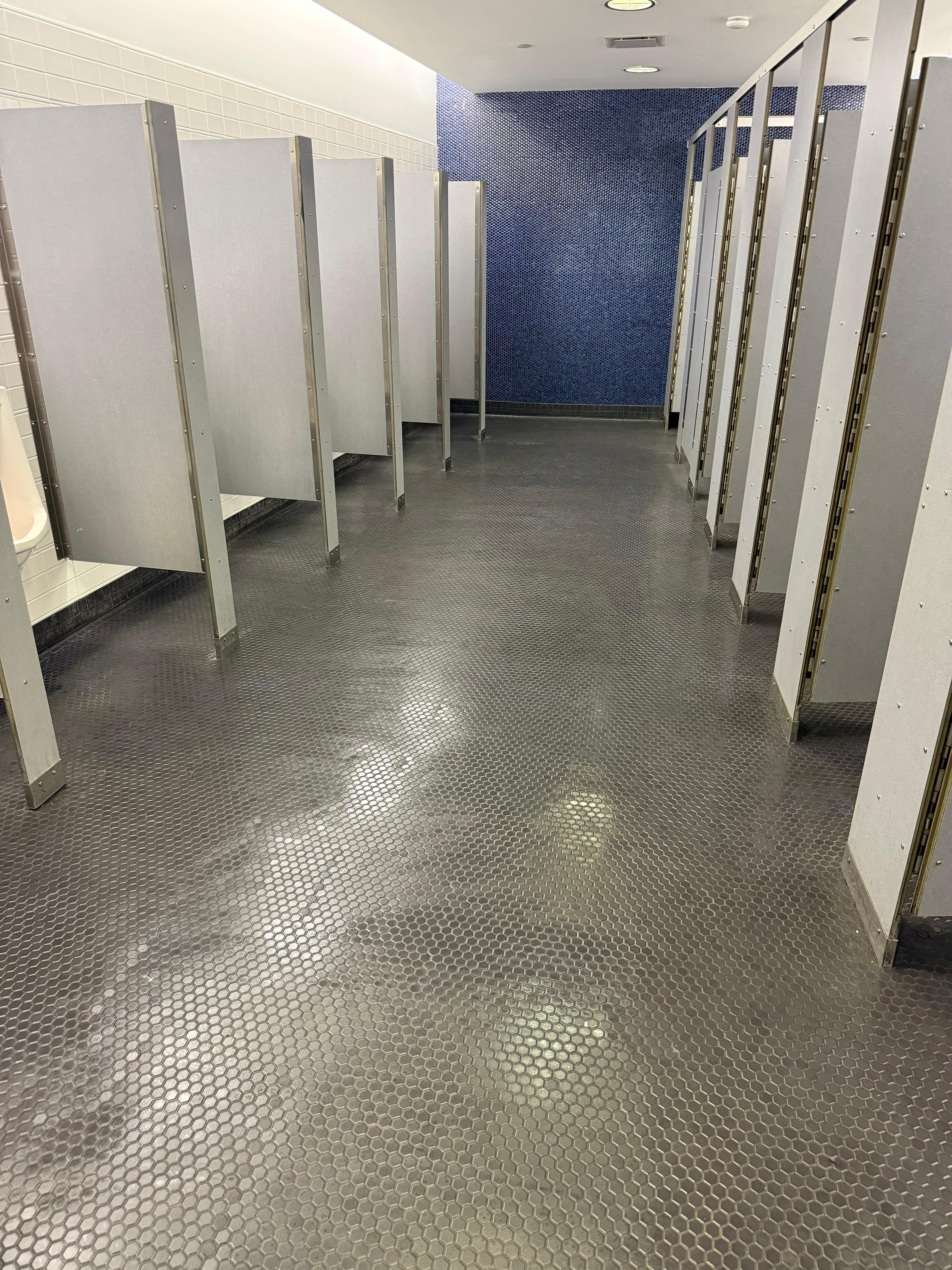 Commercial restroom floor